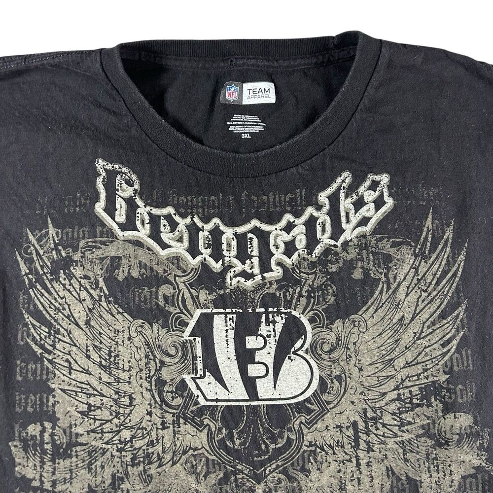 Cincinnati Bengals Graphic Shirt Men’s 3XL NFL Long Sleeve Affliction Grunge Y2K